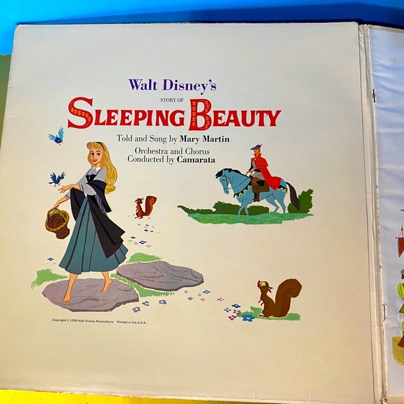 Walt Disneys Sleeping Beauty VTG 1958 Disneyland ST-3911 Vinyl Record & Book 12” - Picture 4 of 16